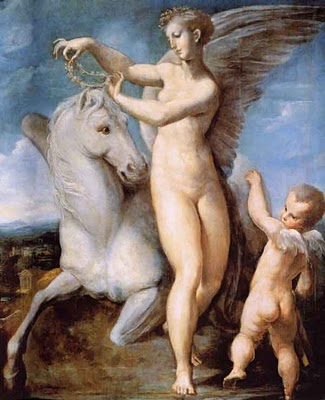 Philyra et Cronos (en cheval)